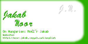 jakab moor business card